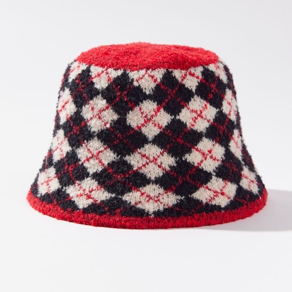 Urban Outfitters Gabbi Knit Printed Bucket Hat NWT - Picture 2 of 7